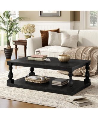 Vintage Coffee Table with Vase Legs and Pine Veneer