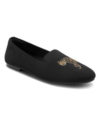 Women's Audrey Round-Toe Slip-On Embroidered Loafers