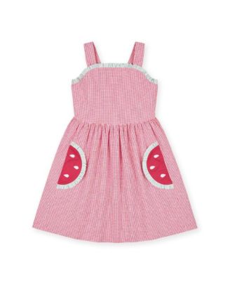 Florence Eiseman Little Girls Check Seersucker Dress With Watermelon 84$