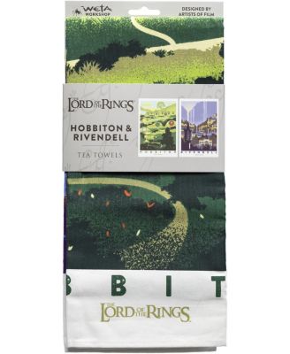 - The Lord of The Rings Trilogy - Rivendell and Hobbiton Tea Towel 2-Pack