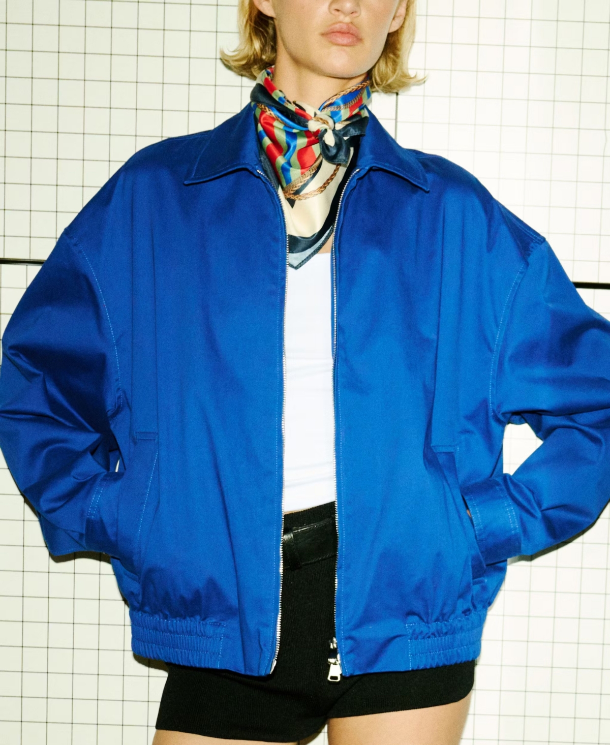 Mango Women's Funnel-Neck Bomber Jacket