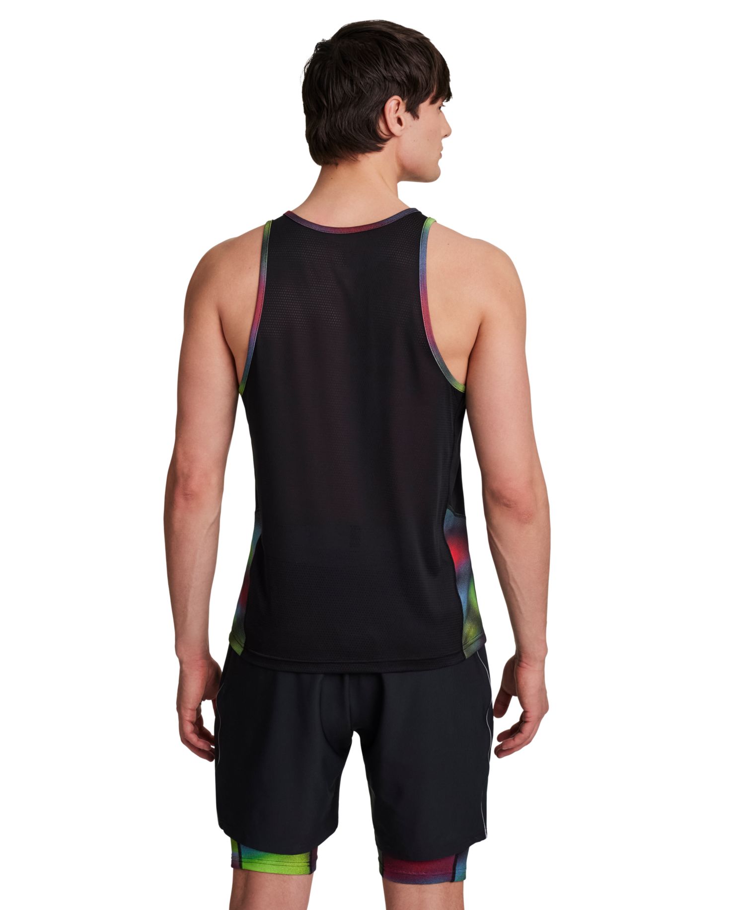 Men's Run Distort Speed Singlet Sleeveless Tank Top T-shirt