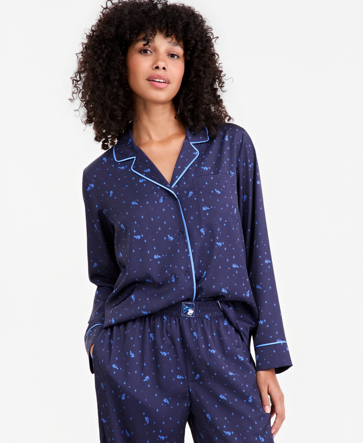 Disney | Macy's Women's Sorcerer's Apprentice Mickey Satin Pajama Set, Exclusive