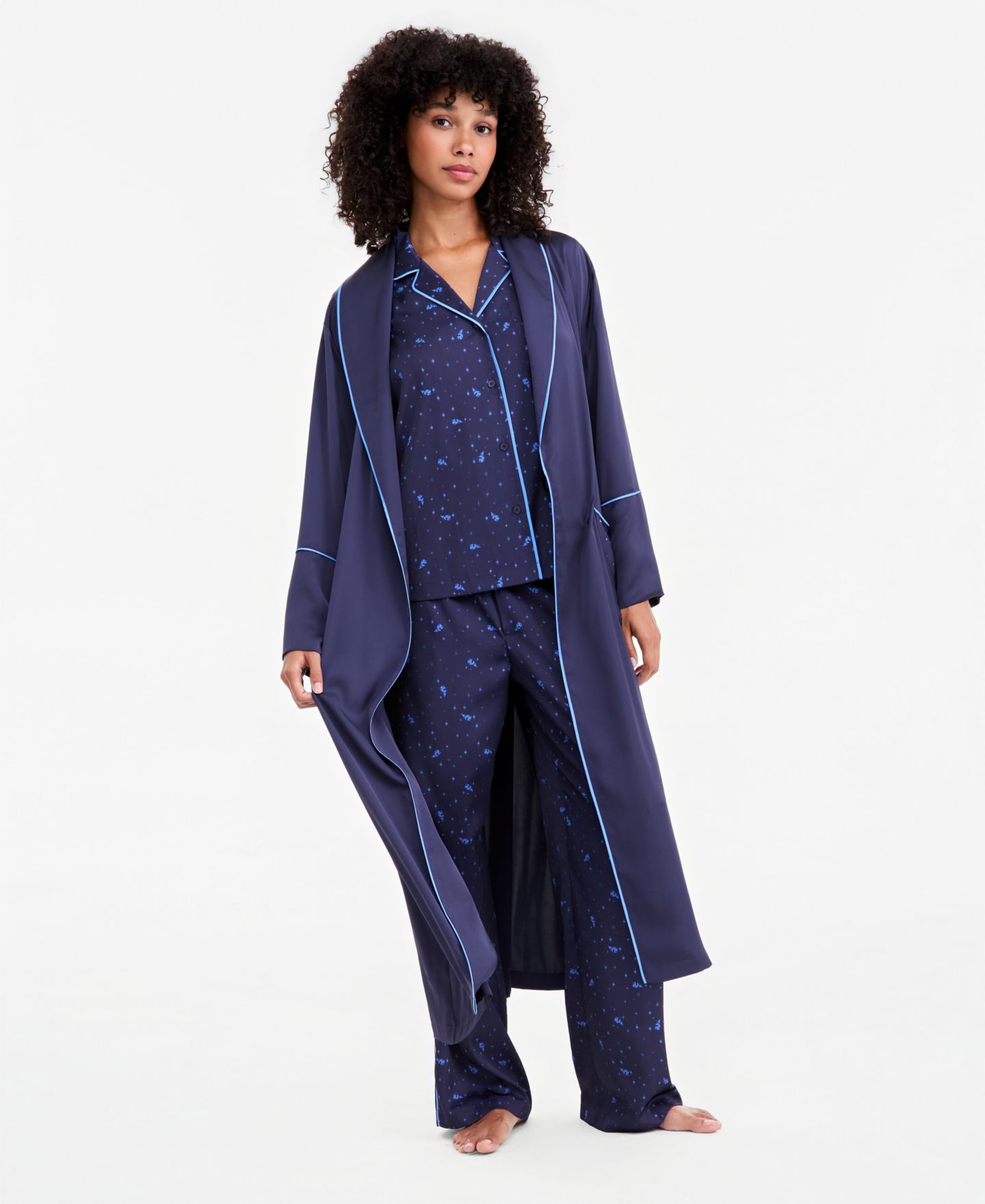 Халат Wrap, длинный рукав, атлас — Disney | Macy's — фото 4