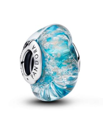 Turquoise Murano Glass Glitter Charm
