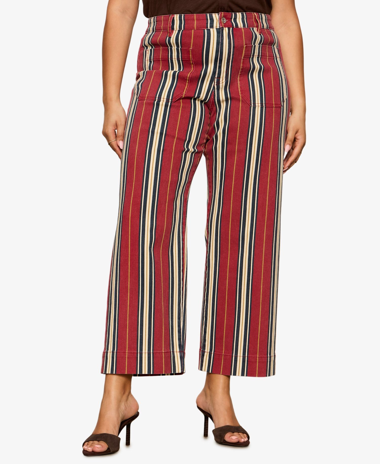 Petite Mid-Rise Wide-Leg Stretch Jeans