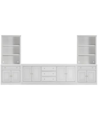Amren 85" Wood 4-Door Console with Open Hutch