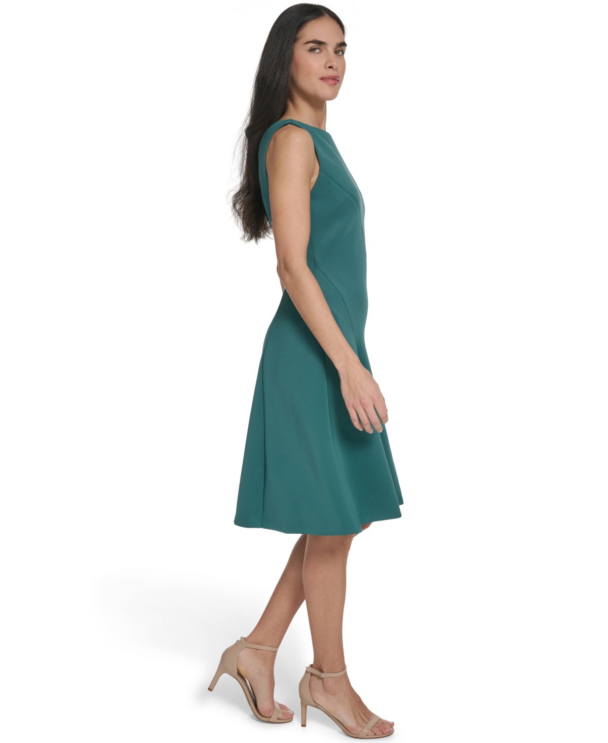 Женские платья Calvin Klein Women’s Boat Neck Zip-Back Knee-Length Dress — фото 4