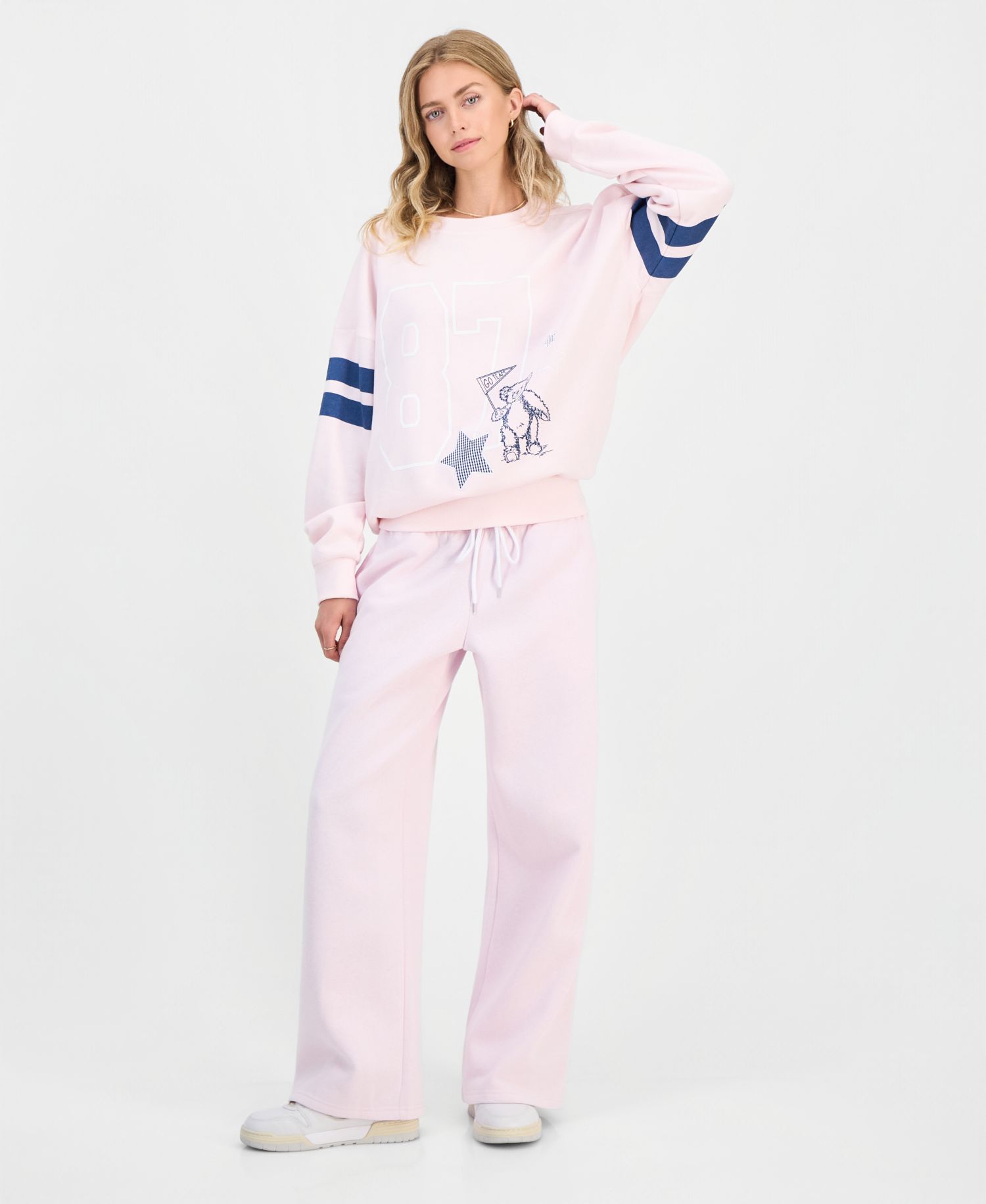 Juniors' Varsity Applique Crewneck Sweatshirt