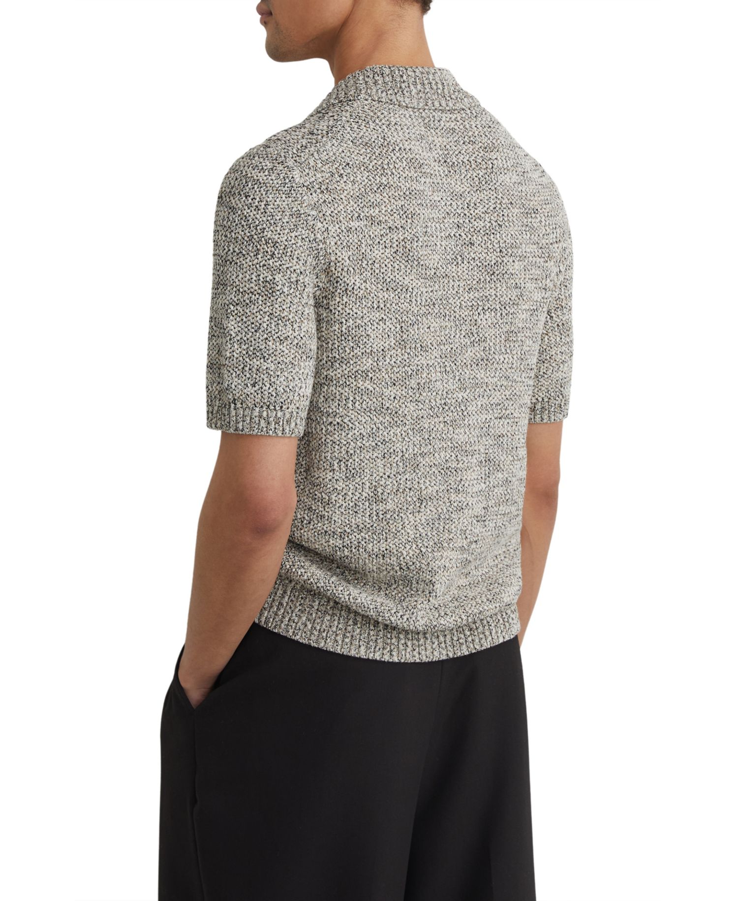Men's Addis Button Through Speckled Cuban Shirt