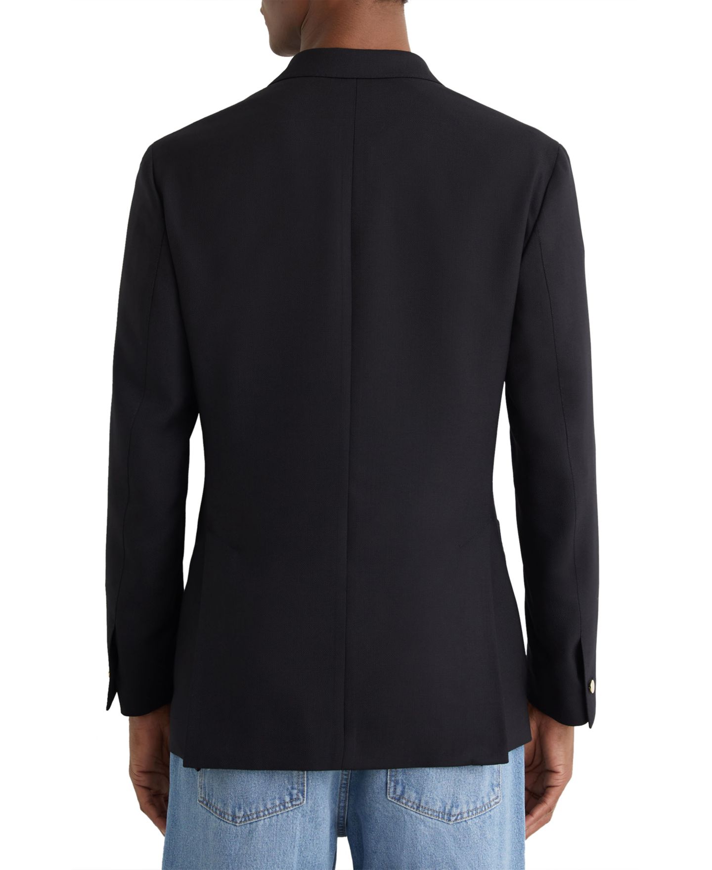 Мужской пиджак REISS Captain Peak Hopsack Blazer, цвет: Тёмно-синий — фото 4