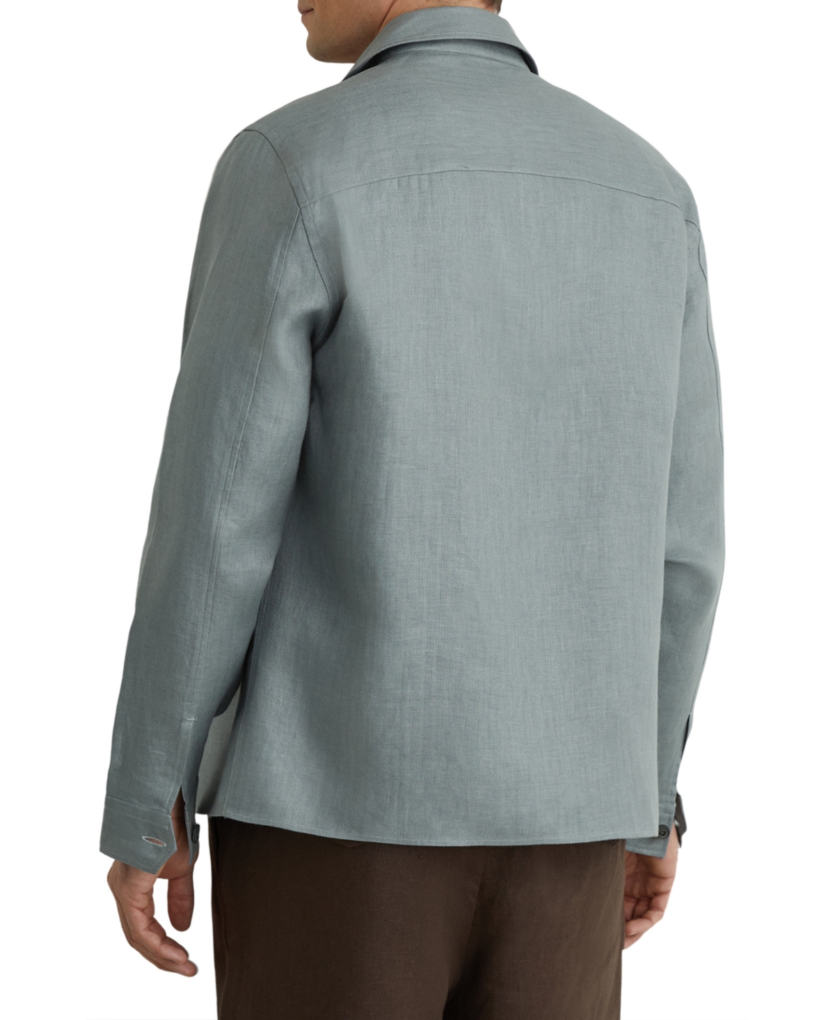 Reiss Men's Polasio Herringbone Stripe Overshirt