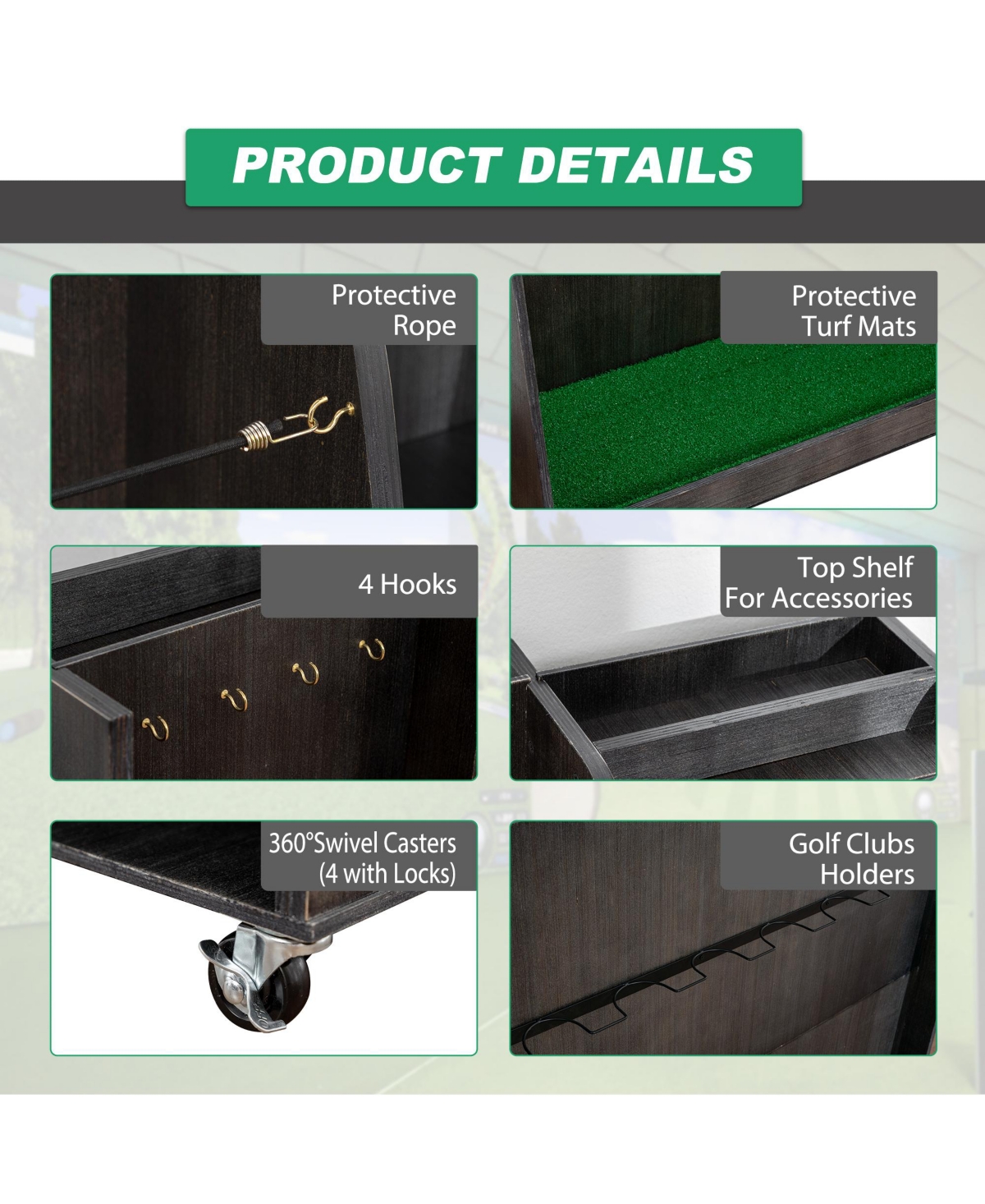 Rainsken Golf Bag Storage Rack