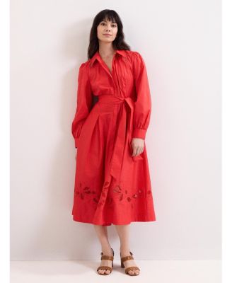 Women's Kim Cutwork Hem Midi Dress