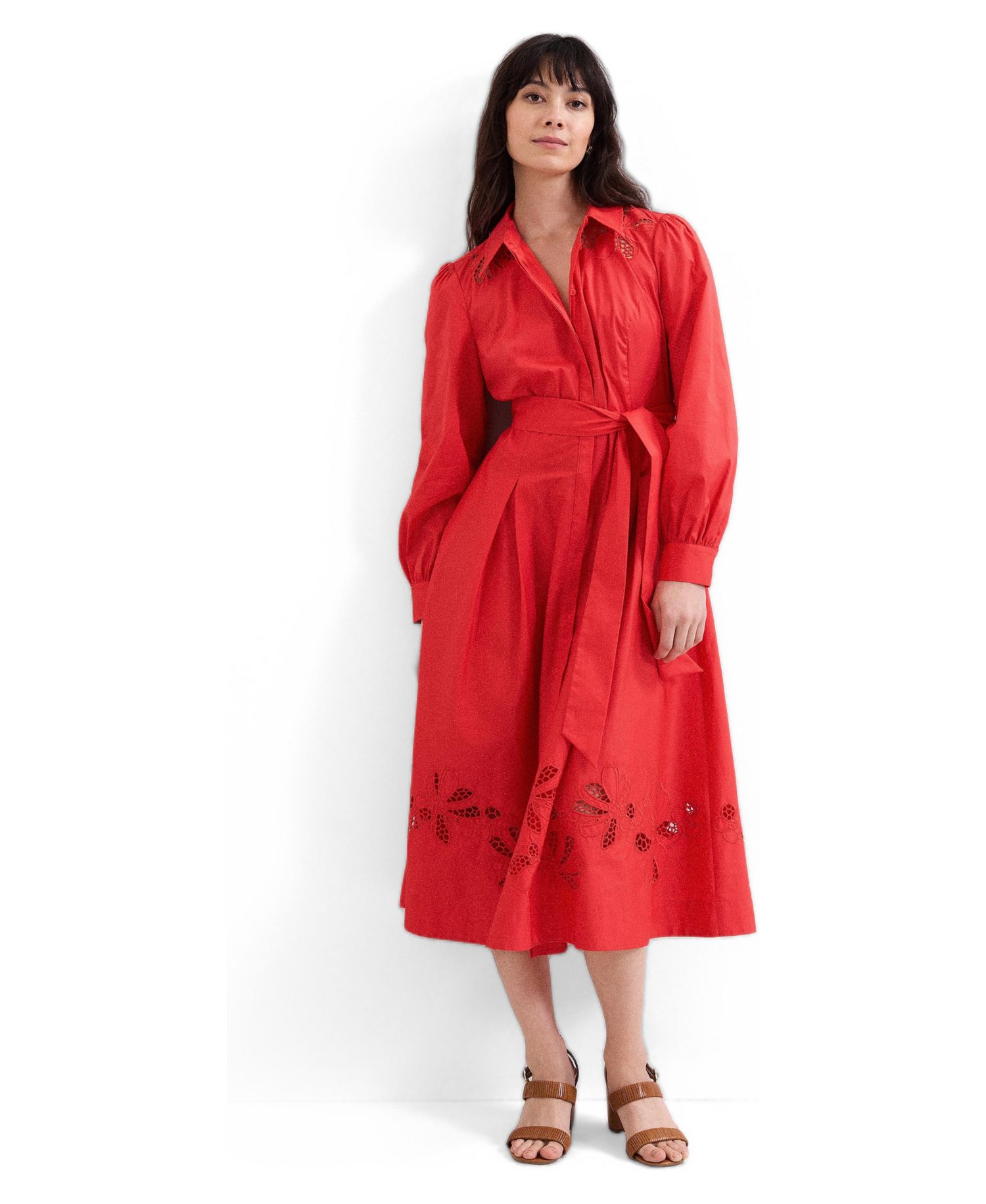 Women's Kim Cutwork Hem Midi Dress