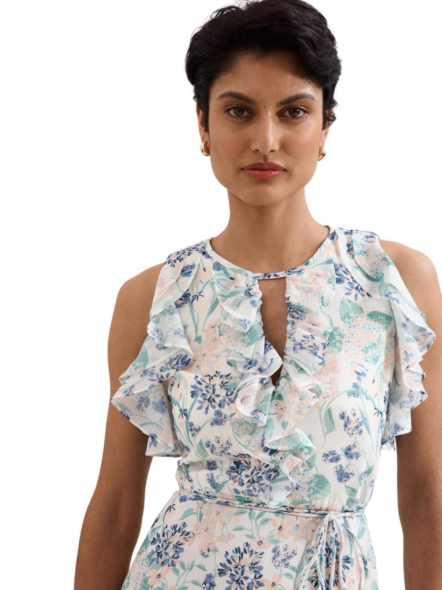 Women's Rachel Floral Ruffle Detail Maxi Dress