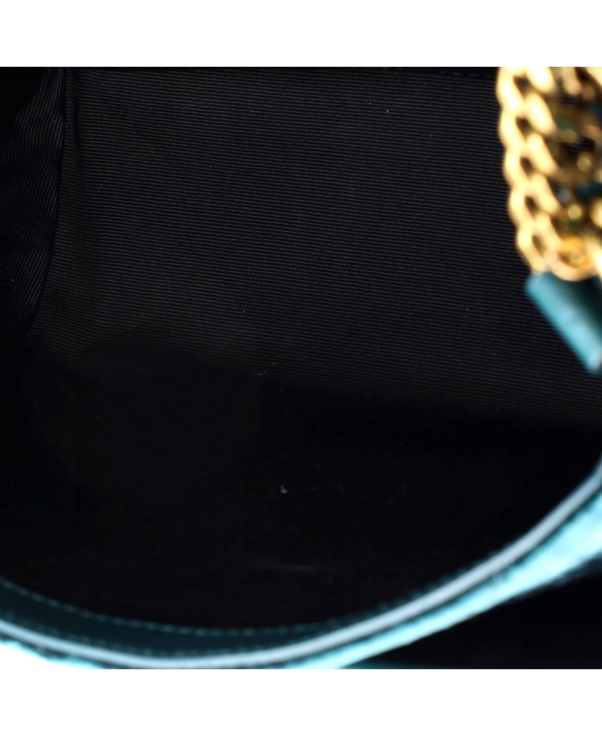 Pre-Owned Saint Laurent Baby Niki Chain Flap Bag Matelasse Chevron Velvet