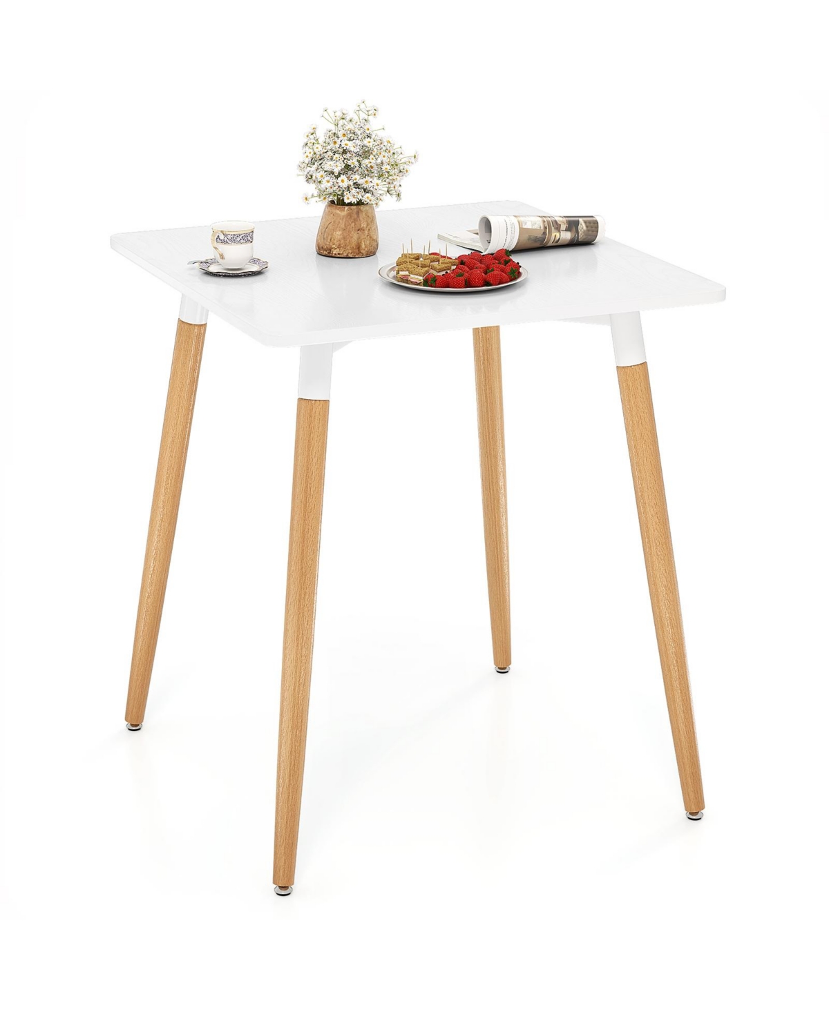 Slickblue Square Kitchen Dining Table with Adjustable Leveling Foot Pads