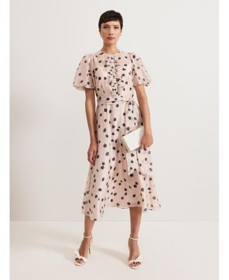 Women's Nicola Ruffle-Front Midi Dress