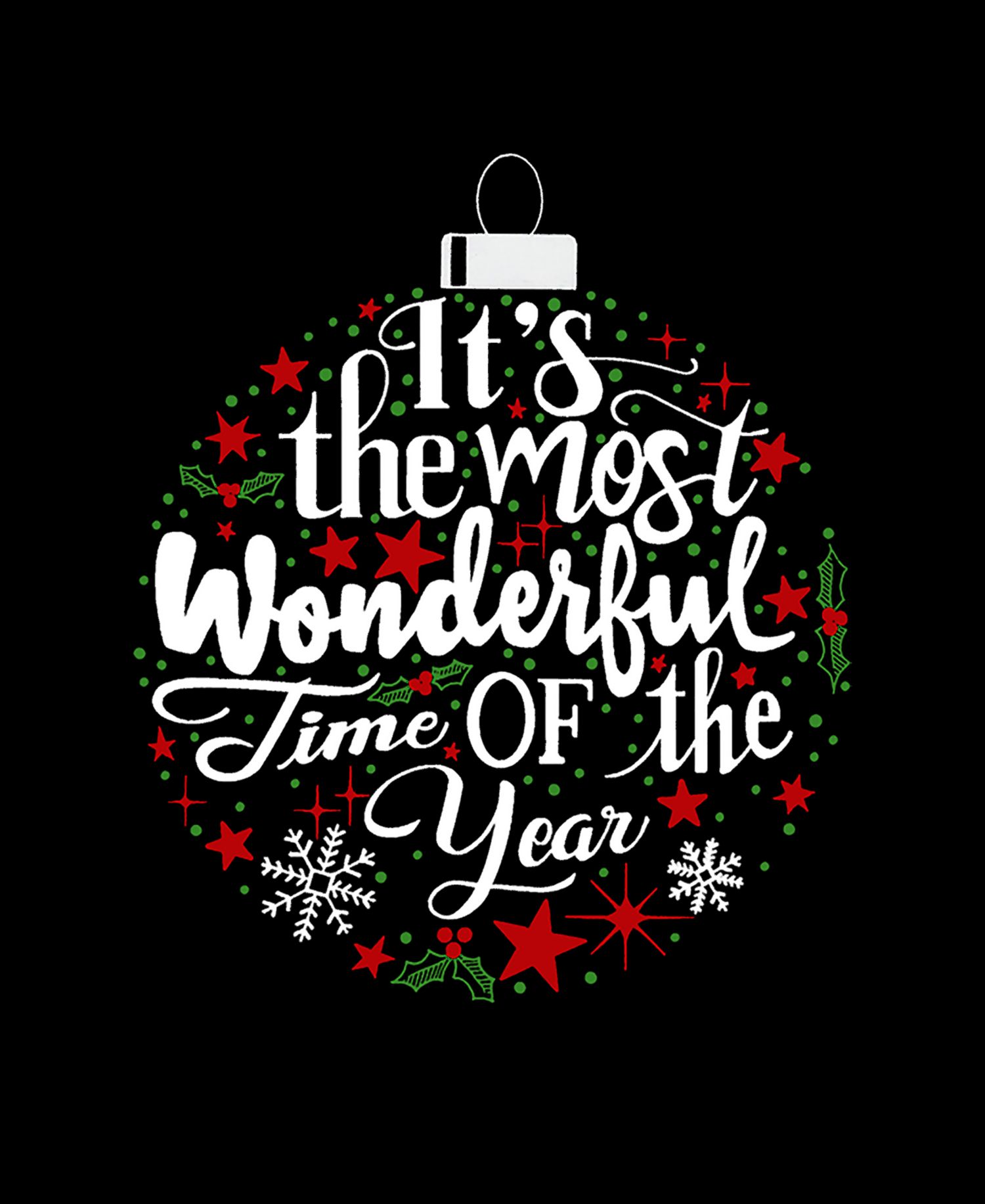 Men's It’s the Most Wonderful Time of the Year Word Art Tank Top