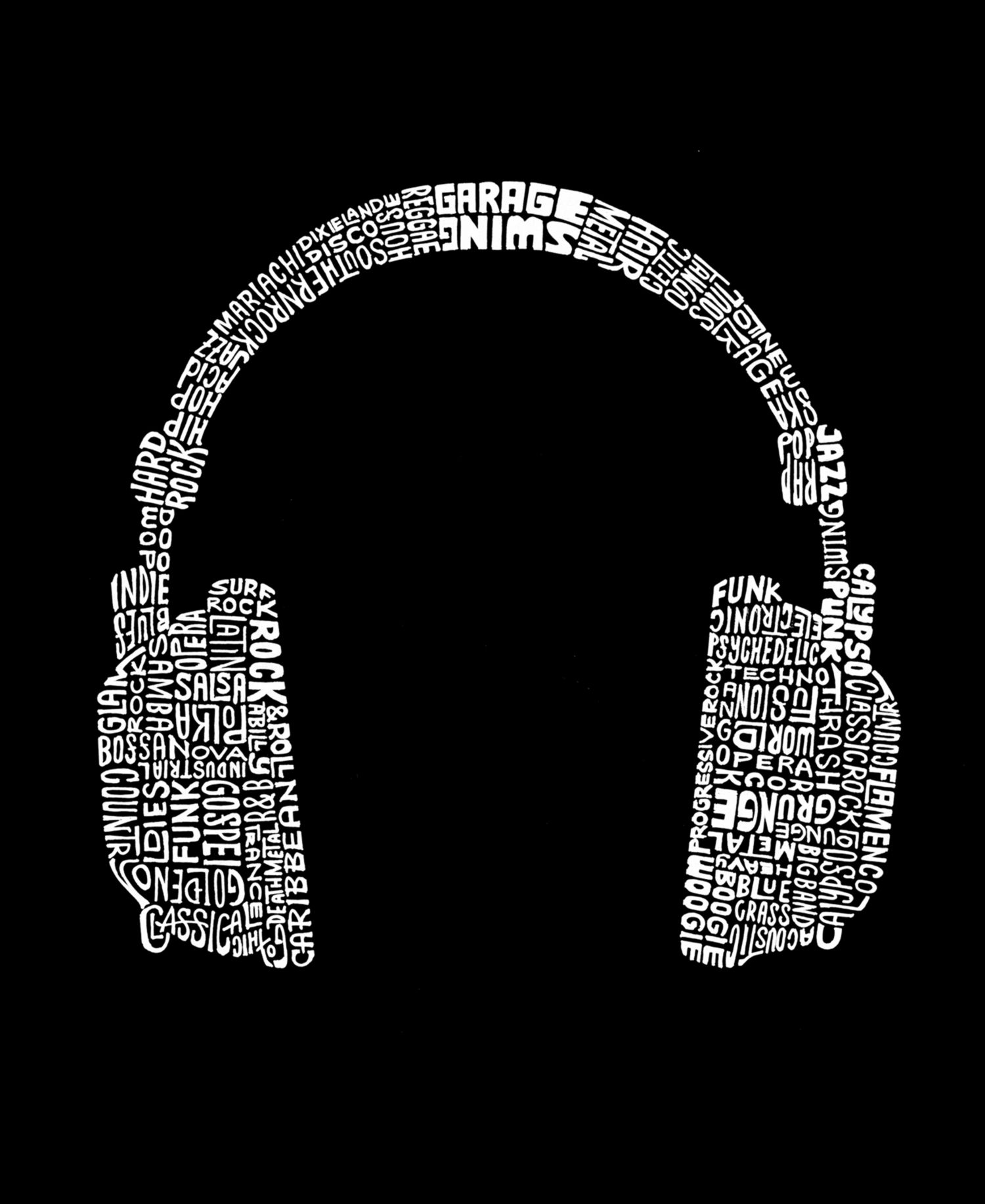 Men's Headphone Word Art Tank Top