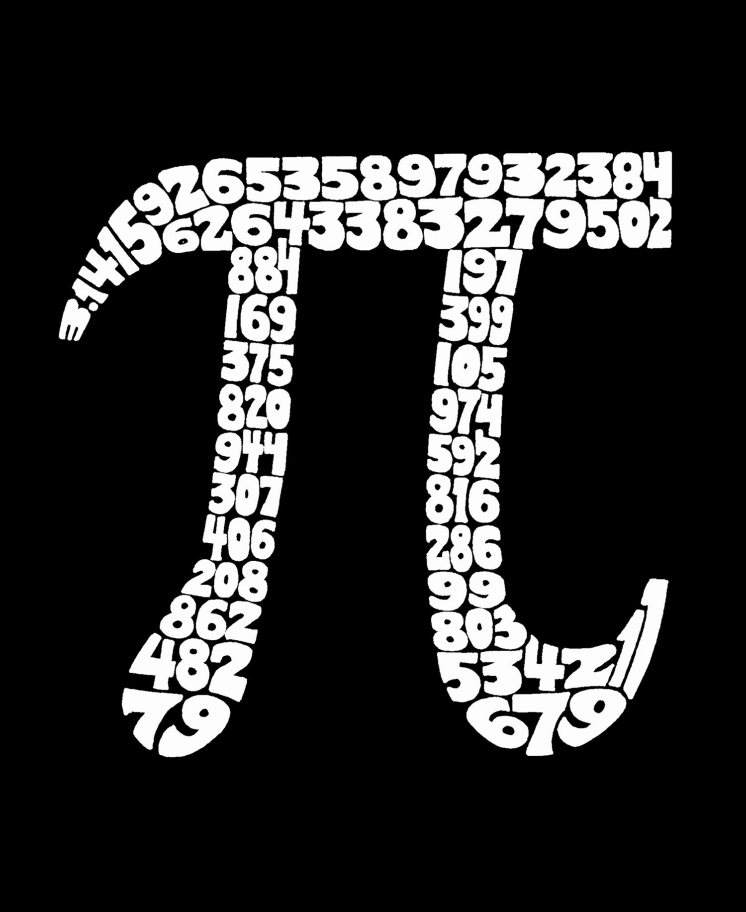 Men's Pi Symbol Word Art Graphic Tank Top
