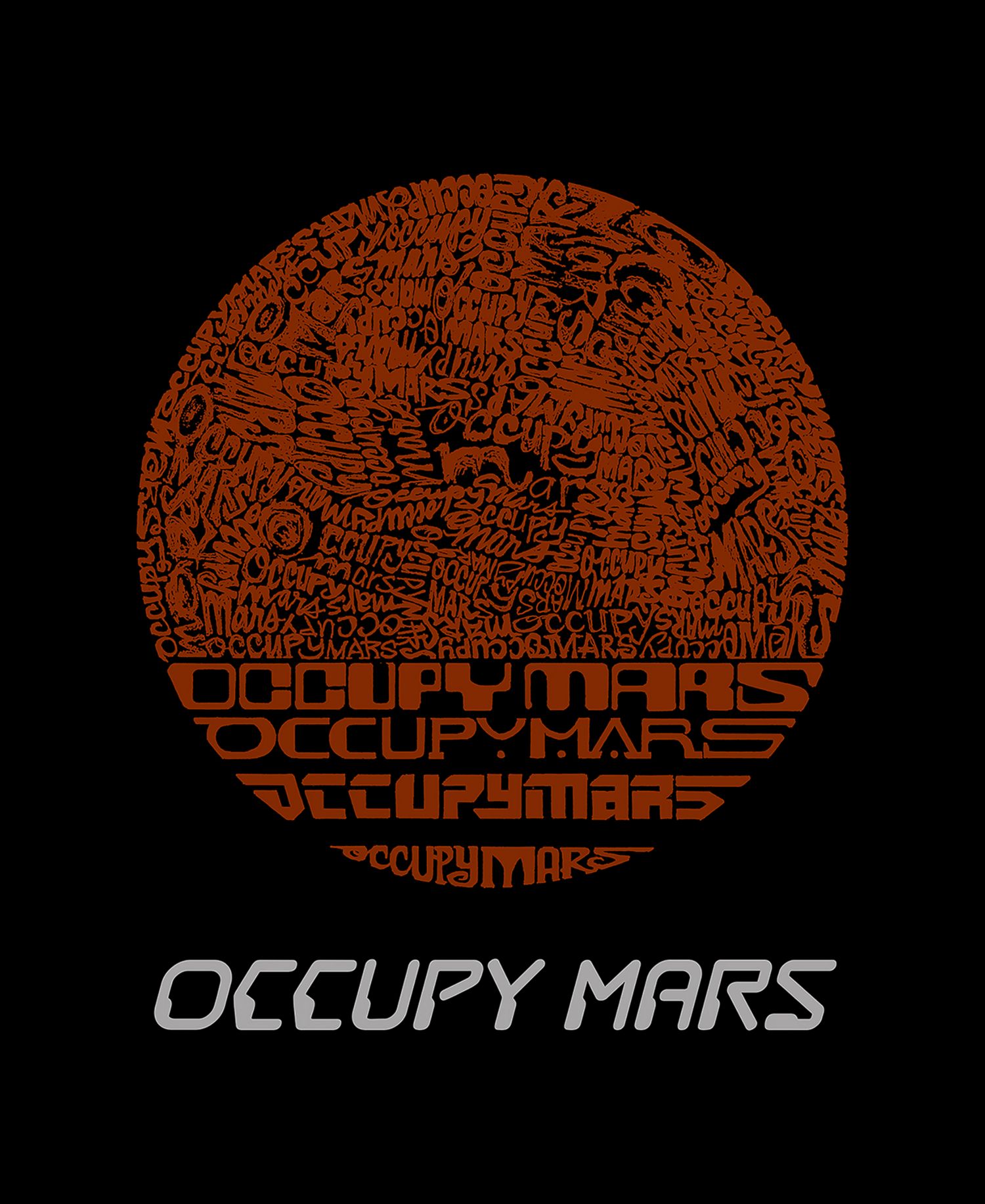 Men's Occupying Mars Word Art Tank Top