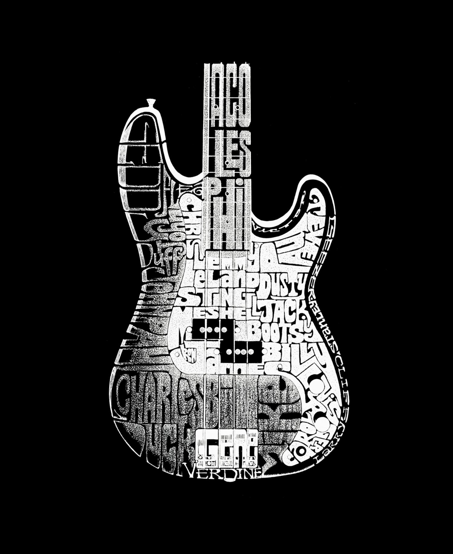 Men's Electric Guitar Word Art Graphic Tank Top