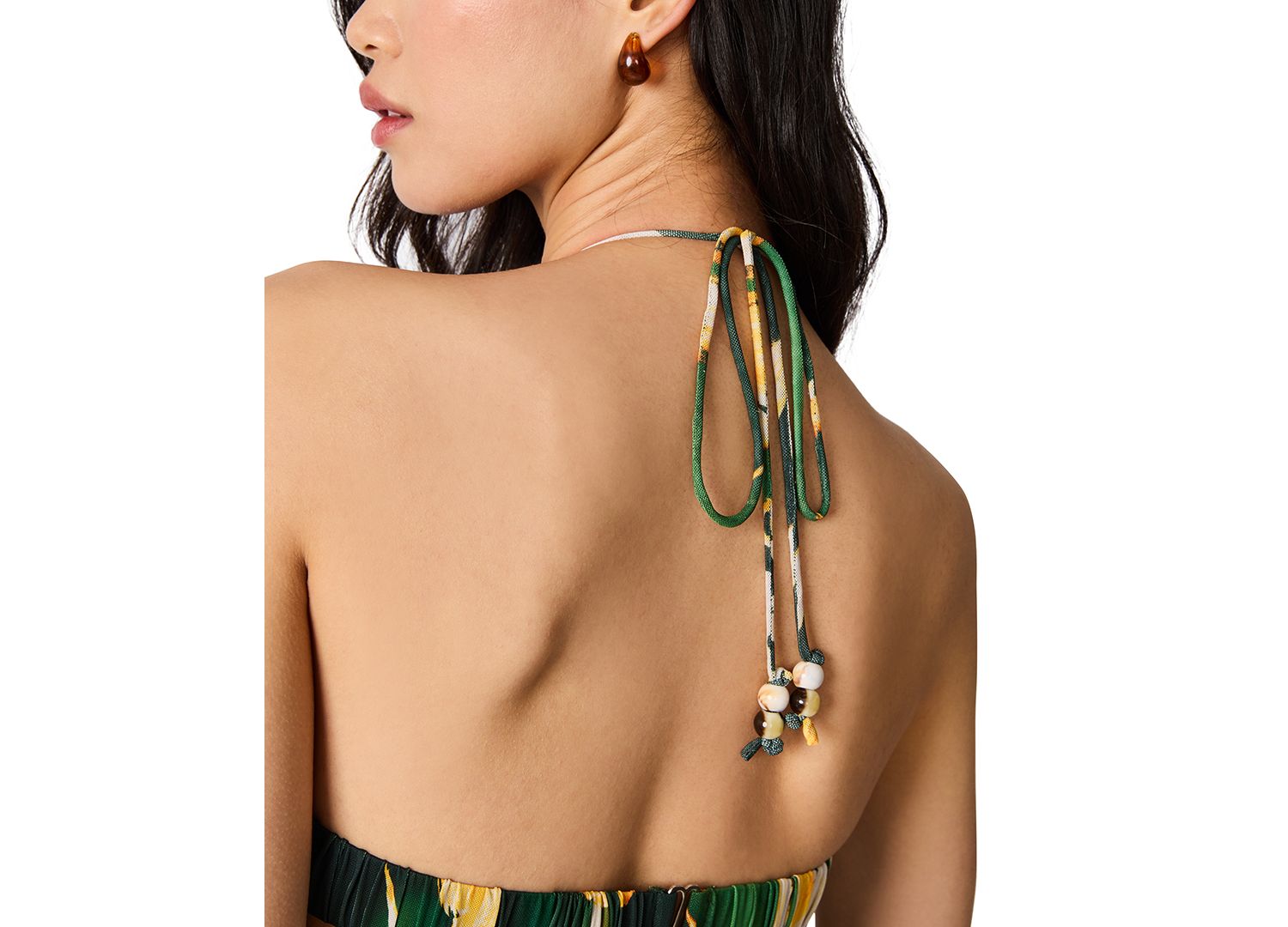 Halter Tropical Print Strada Dress