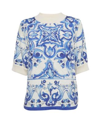 Women's Majolica Printed Jacquard Top