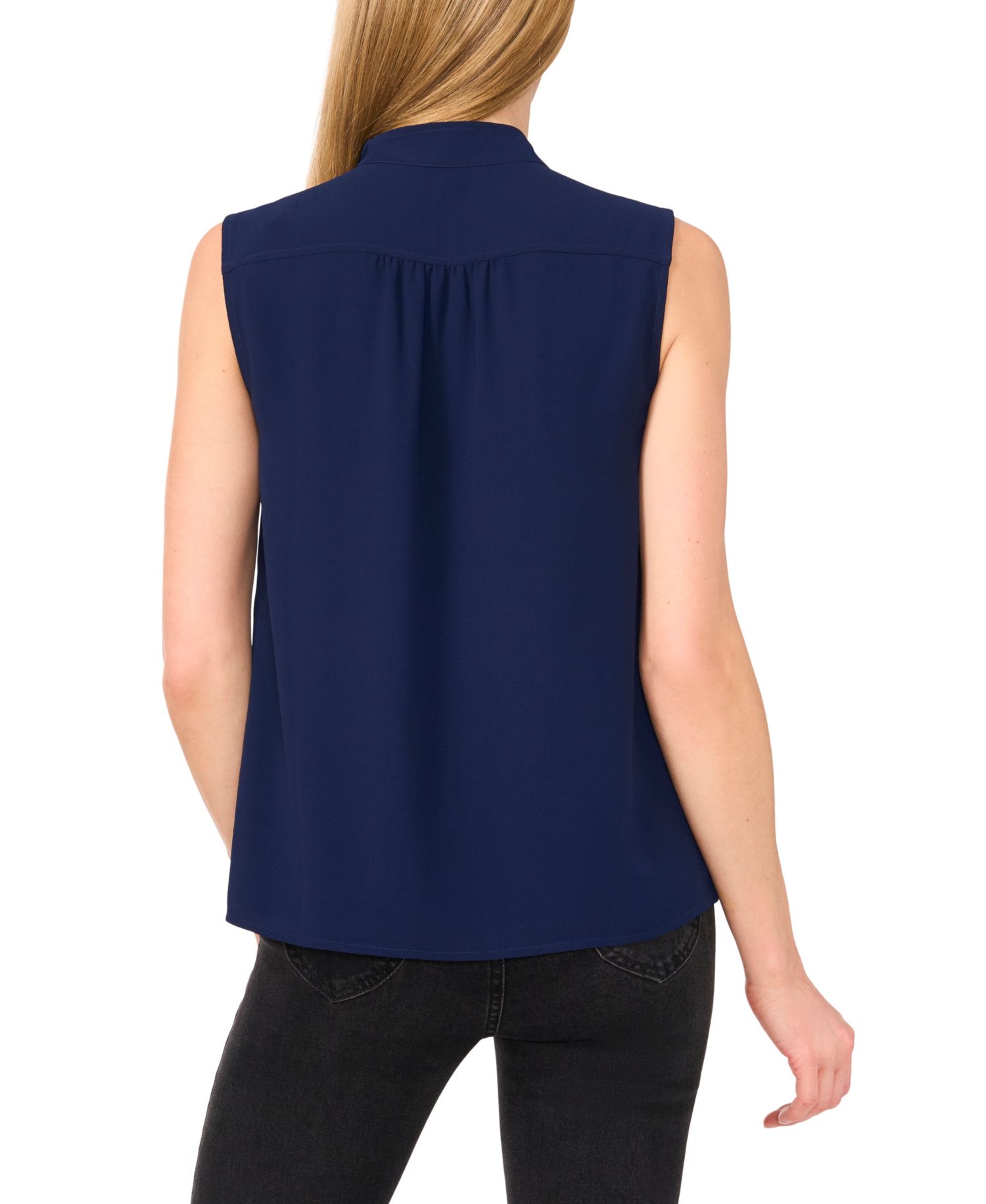 Women's Open Collar Sleeveless Top