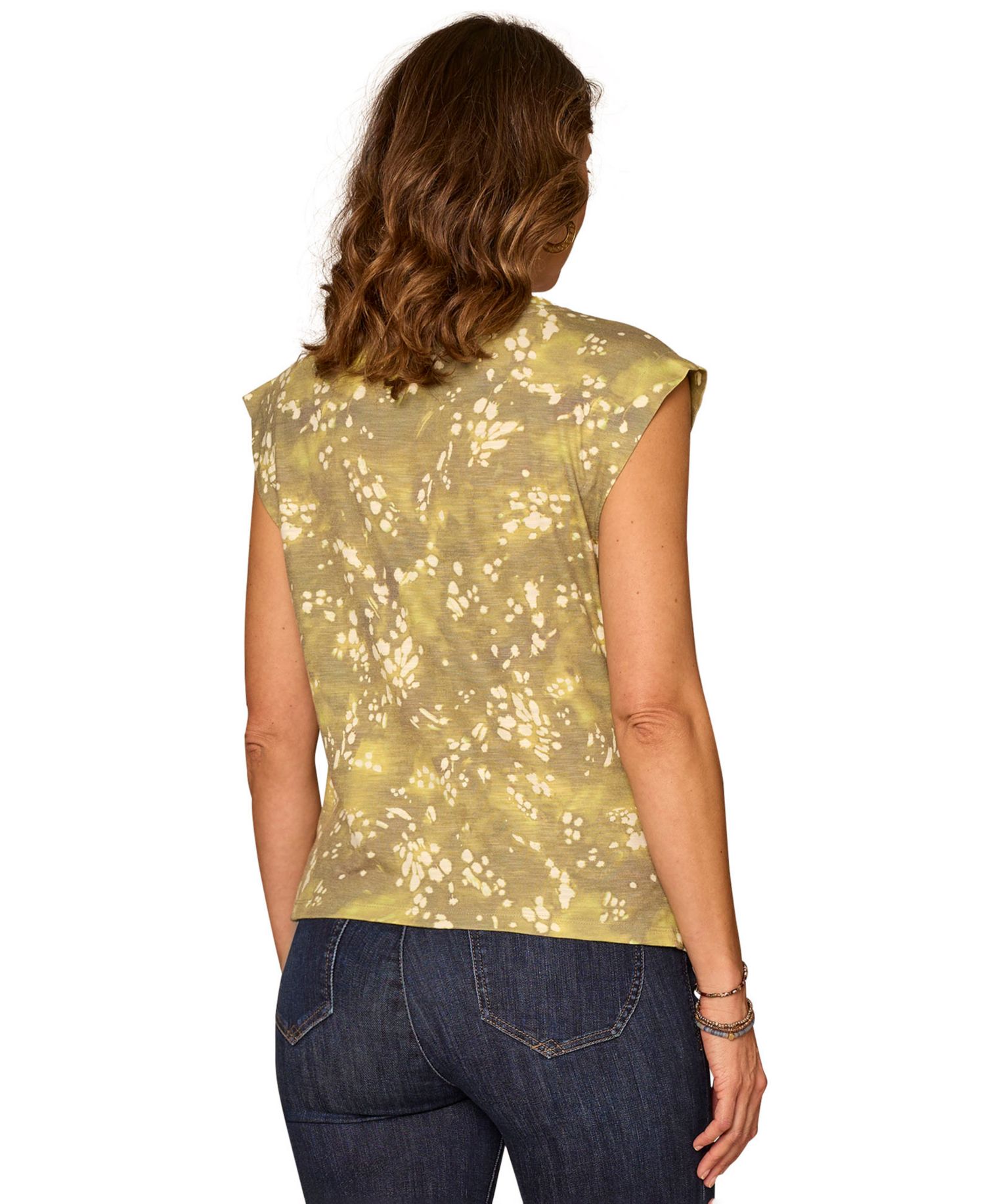 Petite Printed Cap-Sleeve Top