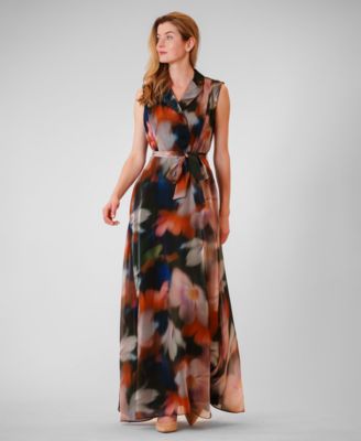 long sleeved black tie dress Vero Tie-Front Long-Sleeve Dress main image 0