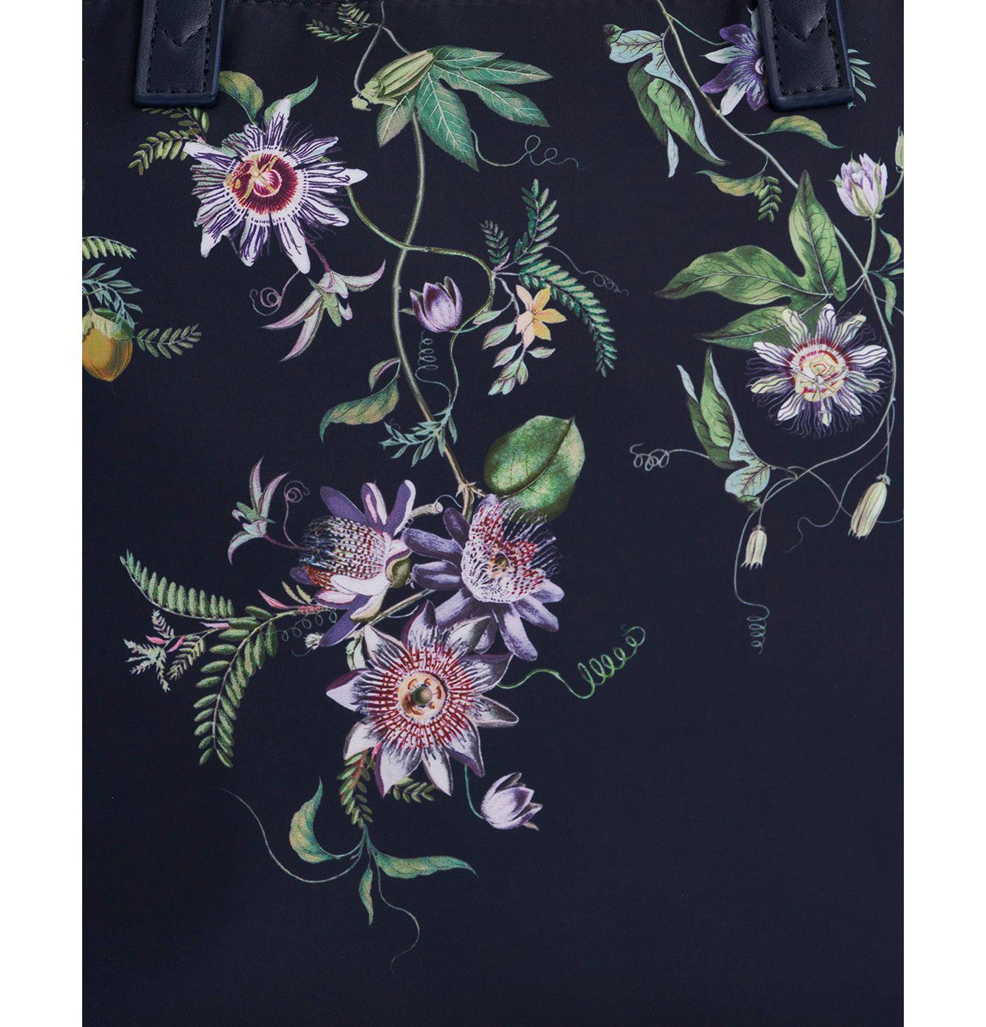 Женская сумка Fable England Passion Flower Printed Grab Tote, цвет: Тёмно-синий — фото 8