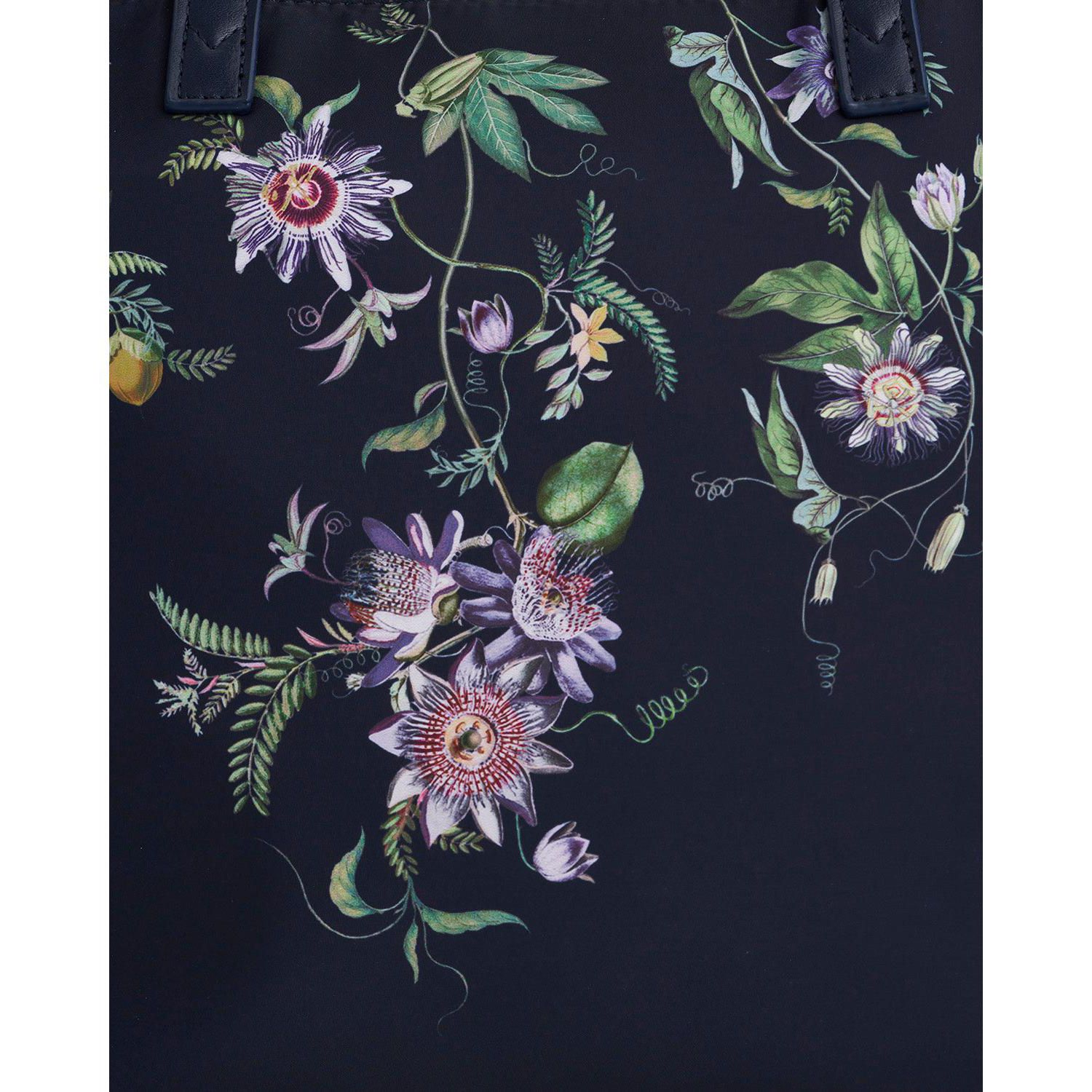 Women's Passion Flower Printed Grab Tote