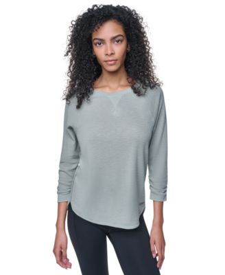 Women's Mini Slub Waffle Three-Quarter-Sleeve T-Shirt