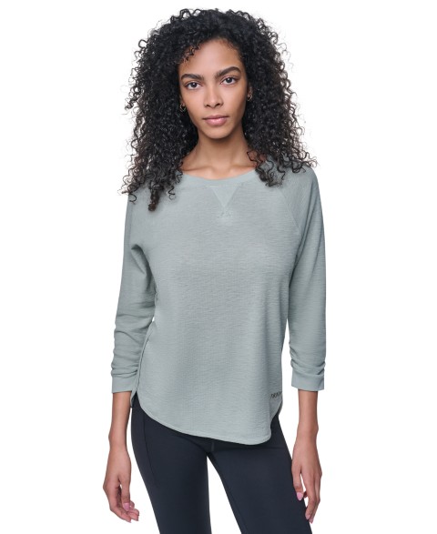 Женские DKNY Women's Mini Slub Waffle Three-Quarter-Sleeve T-Shirt