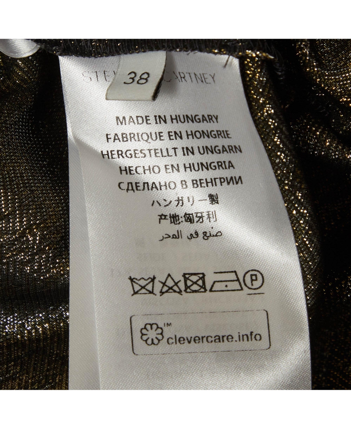 Pre-Owned Stella Mccartney Women's Lurex Gathered Lame Peplum Blouse
