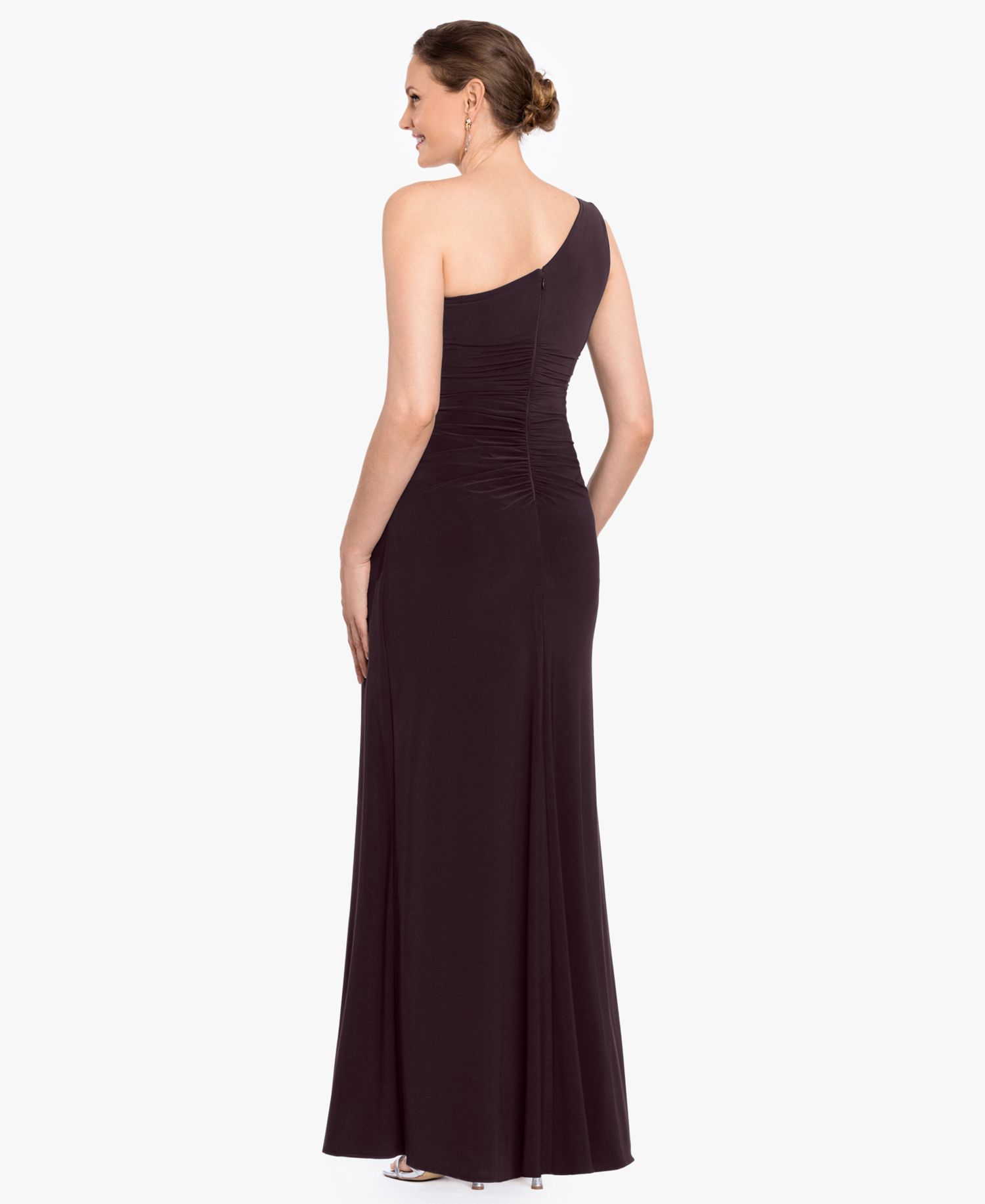 Women’s One-Shoulder Ruched Draped Dress