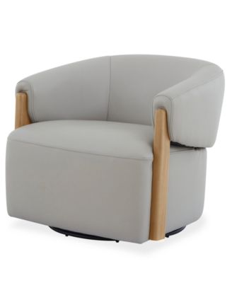 Aggie 28" Leather Accent Chair, Exclusive image