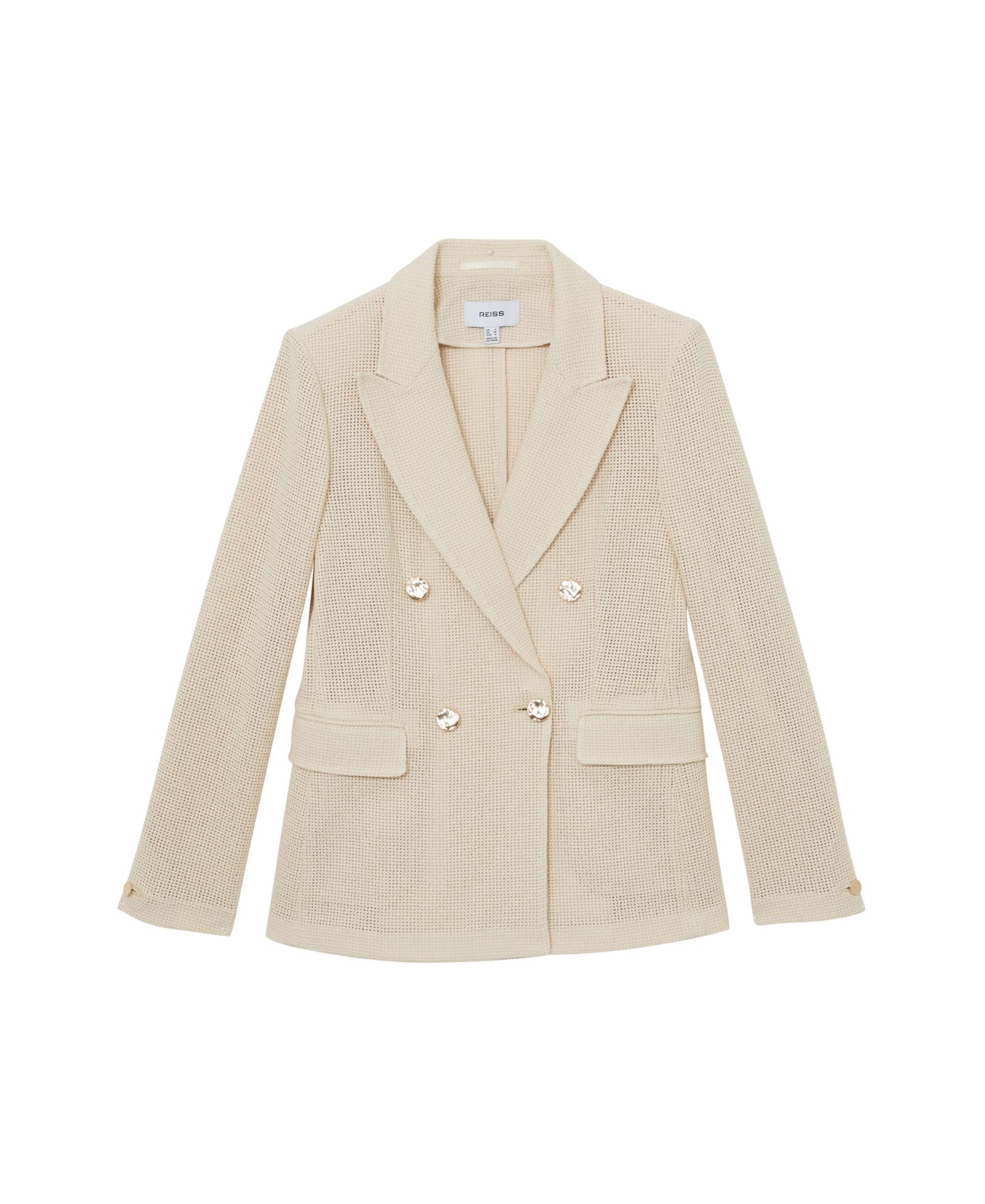 Women's Open-Weave Double-Breasted Blazer