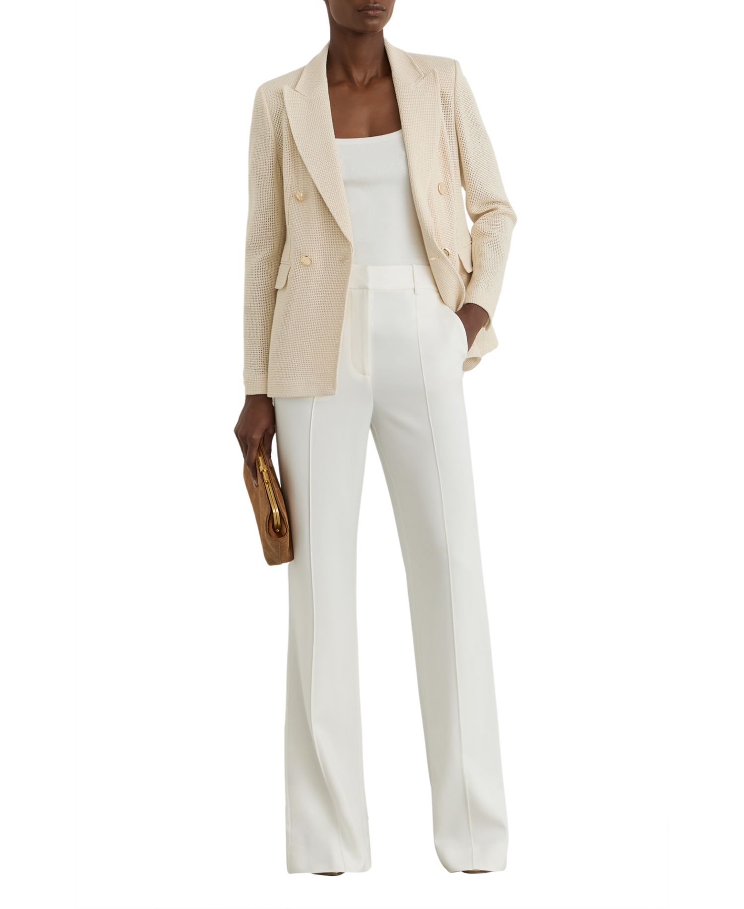 Women's Wide-Leg Seam-Detail Trousers