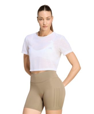 Women's Essentials Workout Boxy Mesh Training T-Shirt