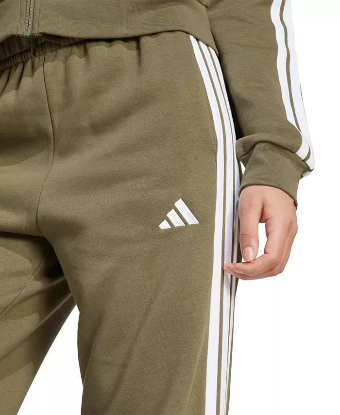 Women's Essentials 3-Stripes Fleece Slim Pants - thumbnail 4