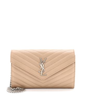 Medium Classic Monogram Wallet on Chain Matelasse Chevron Leather
