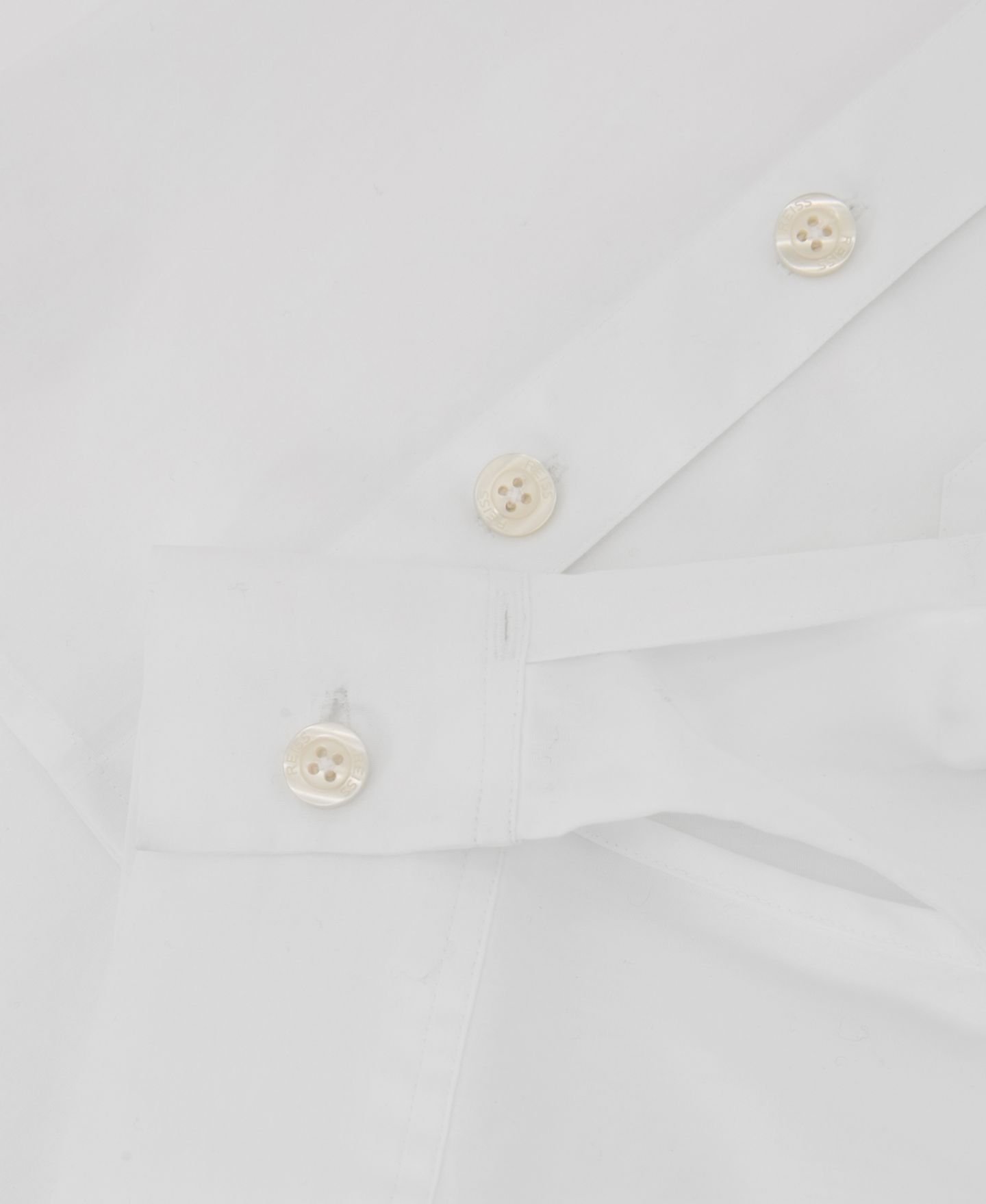 Женская рубашка REISS Solenge Cropped Cotton, цвет: Белый — фото 5