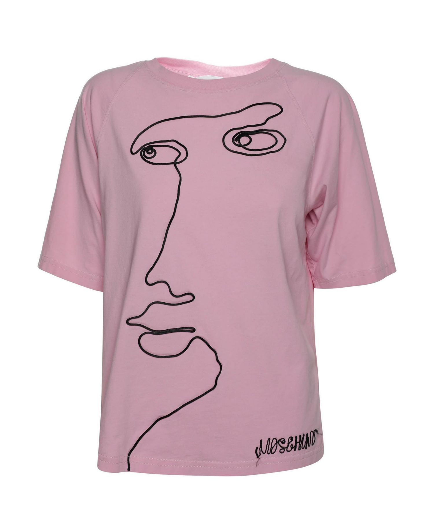 Women's Face Embroidered T-Shirt