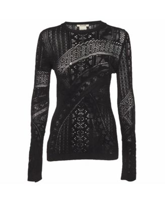 Women's Patterned Knit Long Sleeve Top