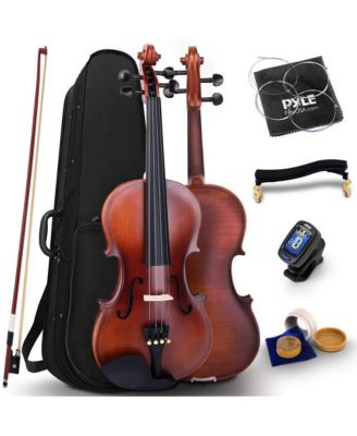 4/4 Student Violin Kit - Plywood Violin with Tuner, Extra Strings, Shoulder Rest, and Case