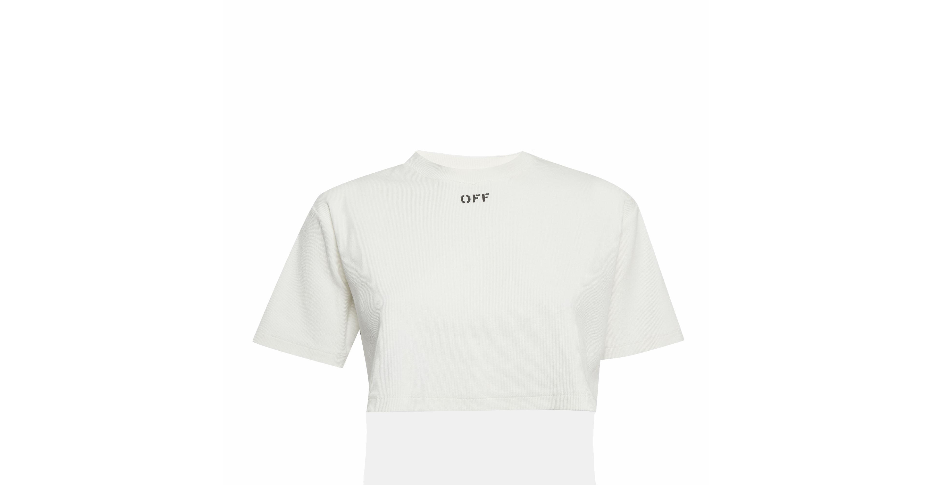 Pre-Owned Off-White Women's Logo Rib Knit Crop Top
